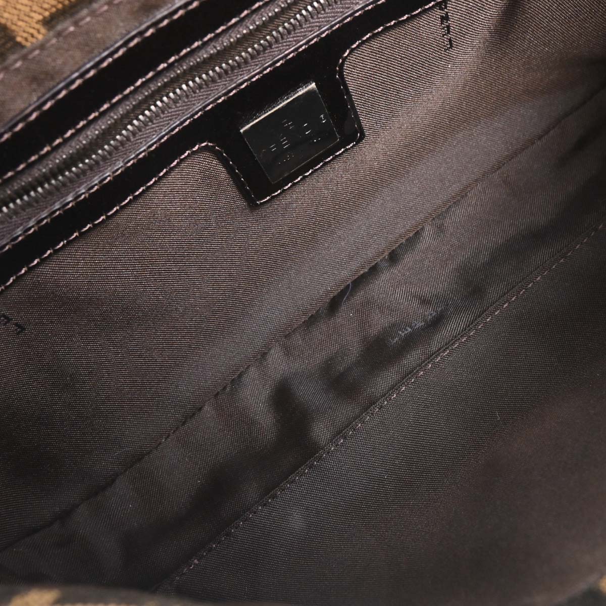Fendi Brown Zucca Baguette Handbag - Image 8