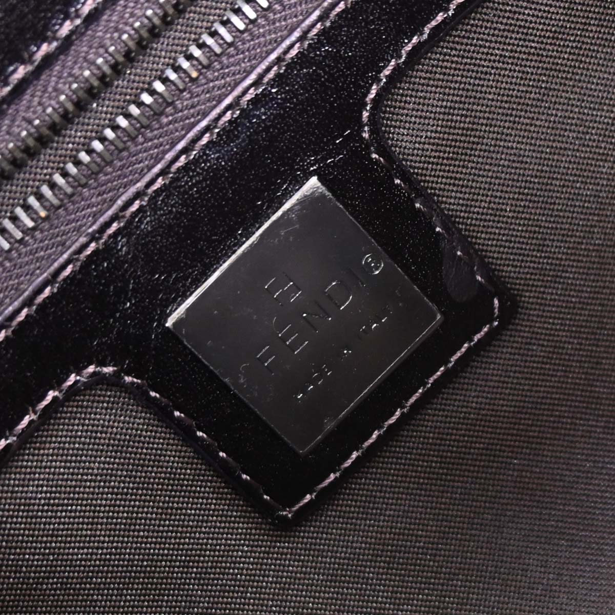 Fendi Brown Zucca Baguette Handbag - Image 9