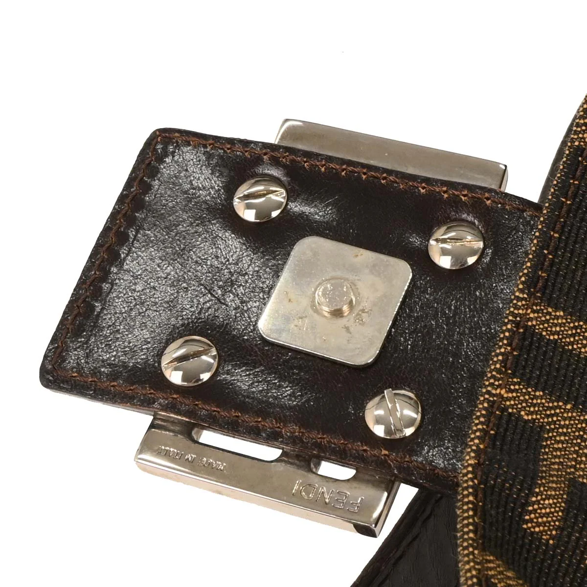 Fendi Brown Zucca Baguette Handbag - Image 7