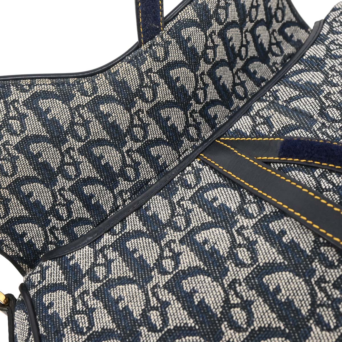 Christian Dior Navy Trotter Saddle Handbag - Image 8
