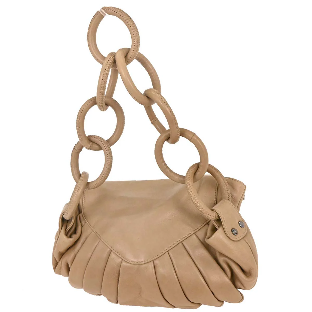 Chanel 2004-2005 Beige Lambskin Handbag - Image 3