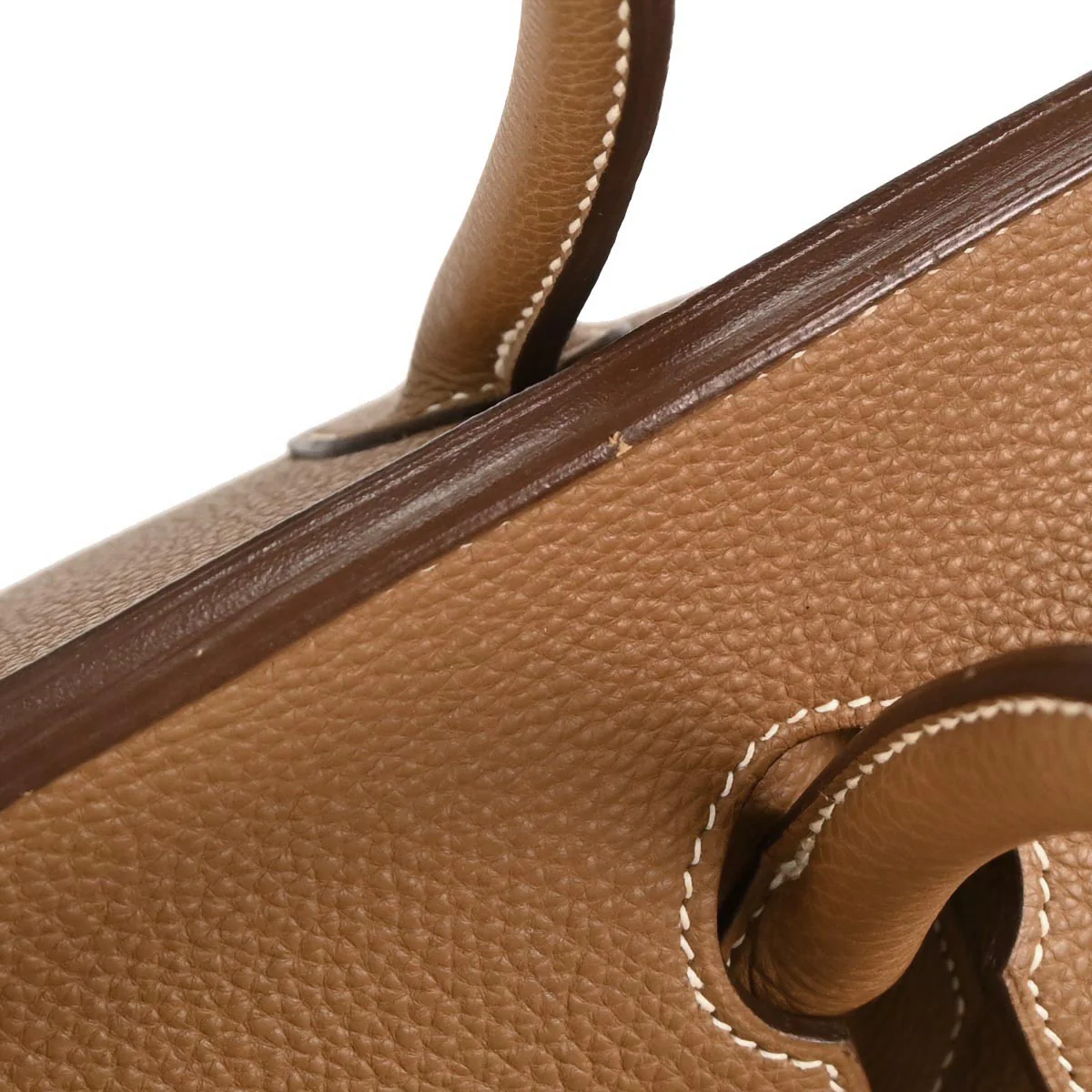 Hermes Gold Taurillon Clemence Haut a Courroies 50 Handbag - Image 7