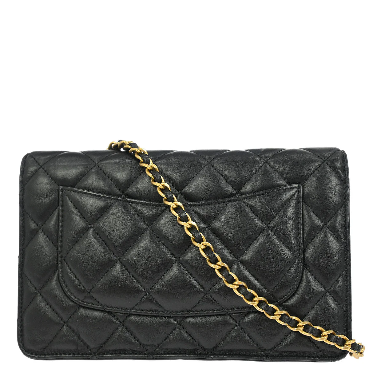 Chanel 2017-2018 Black Calfskin Mademoiselle Lock Icon WOC Wallet on Chain - Image 2