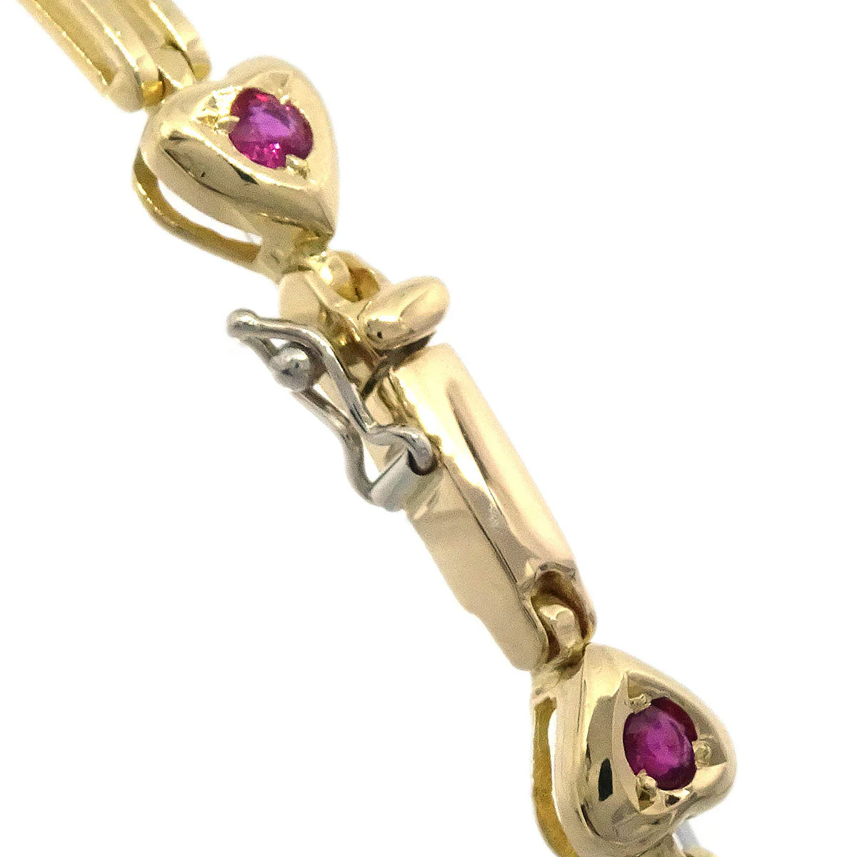 Waltham Ref.411.10 Heart Quartz Watch 18KYG Ruby Diamond - Image 4