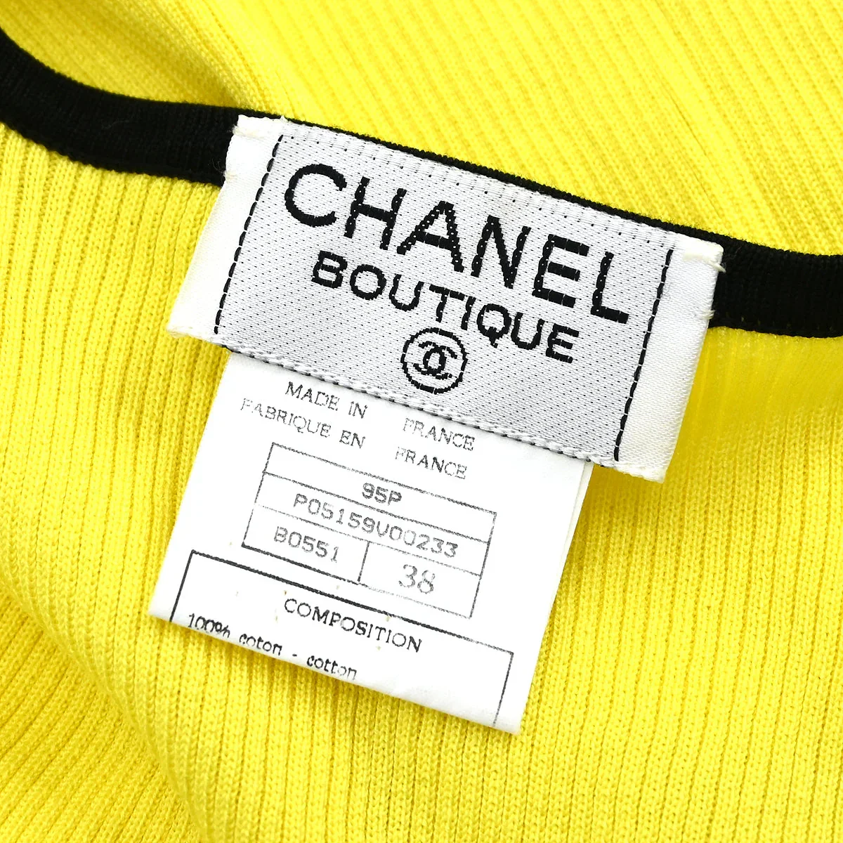 Chanel 1995 Sleeveless Top Yellow 95P #38 - Image 9