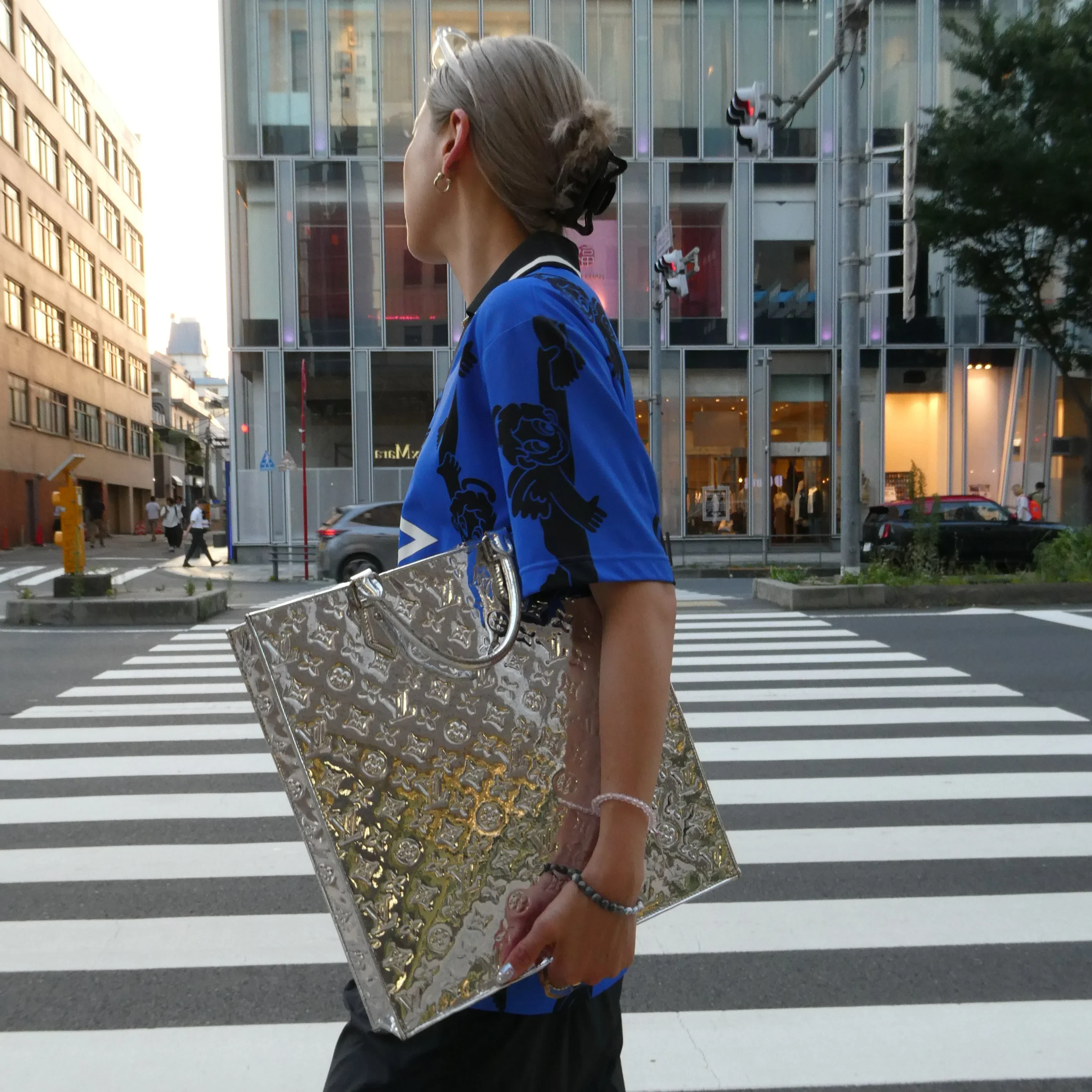Louis Vuitton 2009 Silver Monogram Miroir Sac Plat Handbag M40269 - Image 13