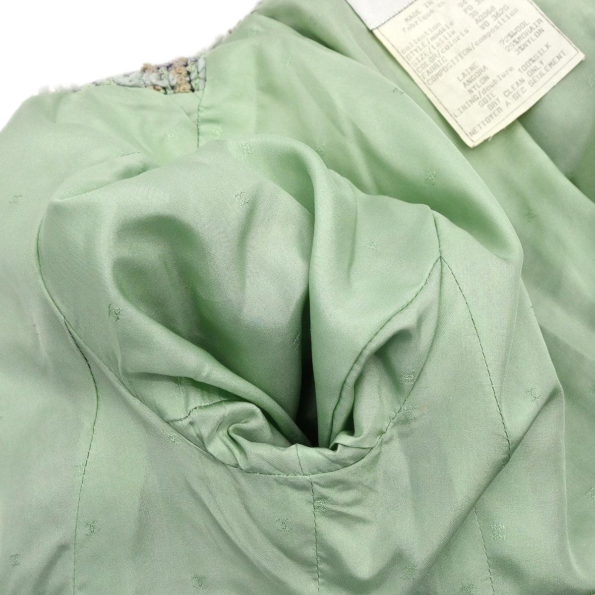 Chanel 1994 Single Breasted Jacket Light Green #38 - Image 8