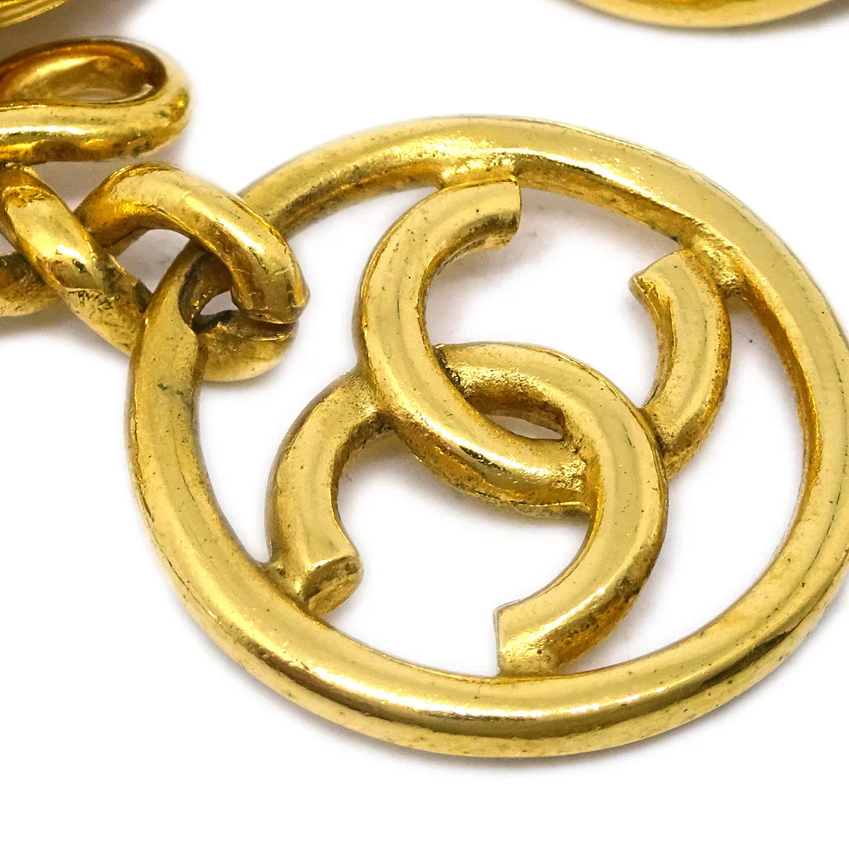 Chanel Dangle Earrings Clip-On Gold 95P/2927 - Image 2
