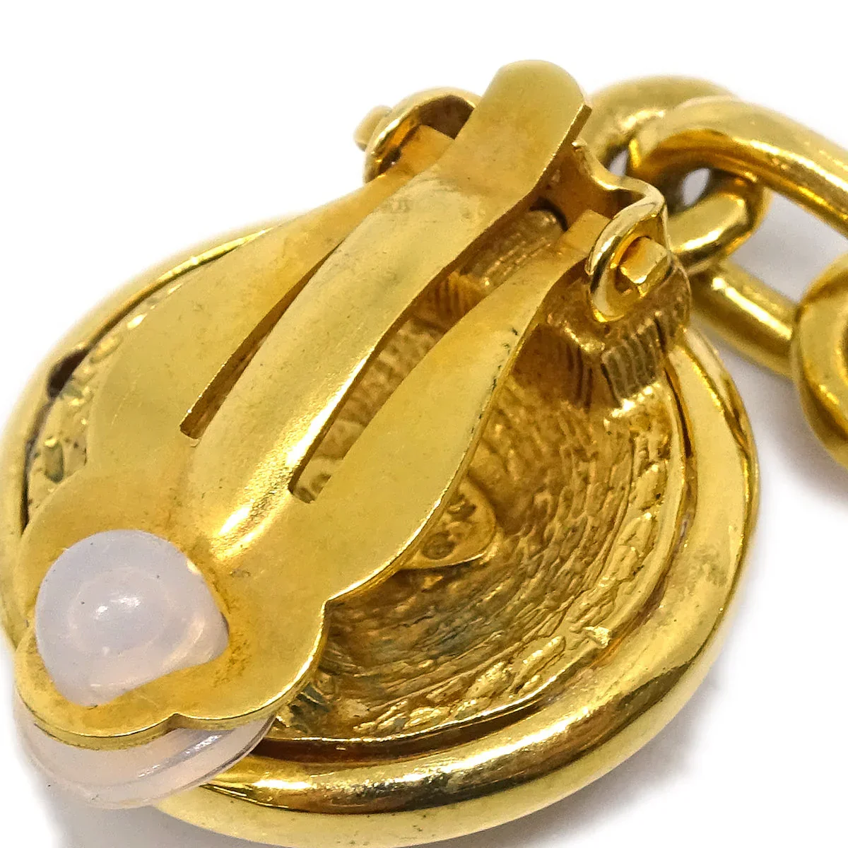 Chanel Dangle Earrings Clip-On Gold 95P/2927 - Image 3