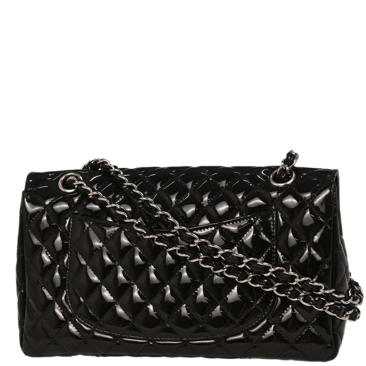 Chanel 2006-2008 Black Patent Leather Shoulder Bag - Image 2
