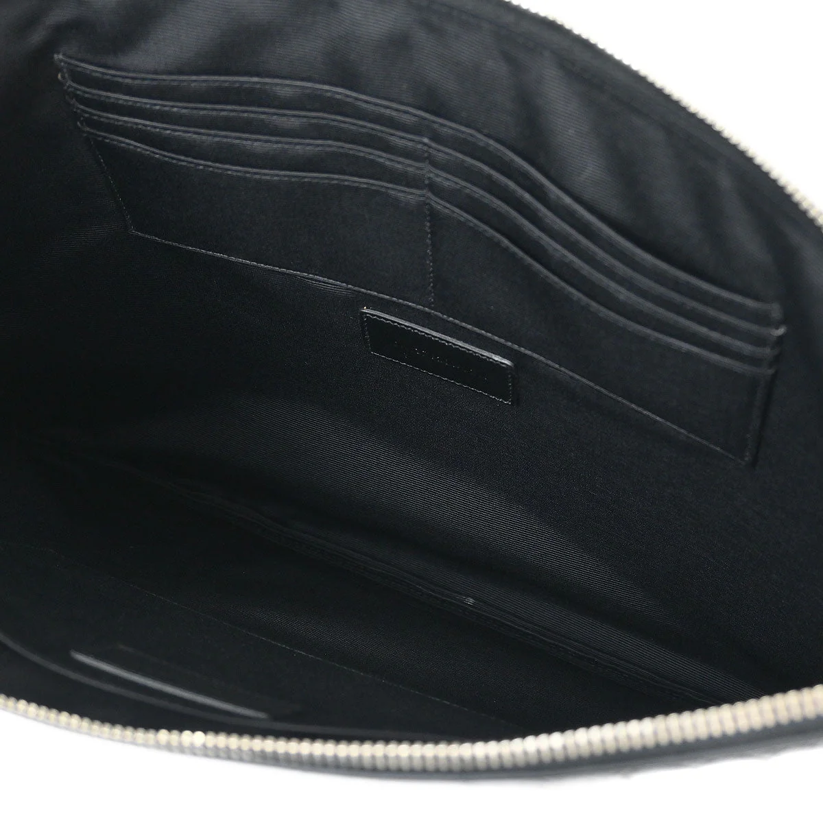 Saint Laurent * Black Leather Clutch Bag - Image 9