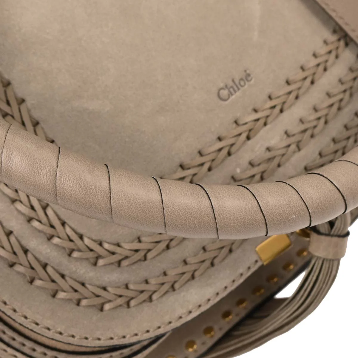 Chloe Gray Suede Marcie 2way Shoulder Handbag - Image 5
