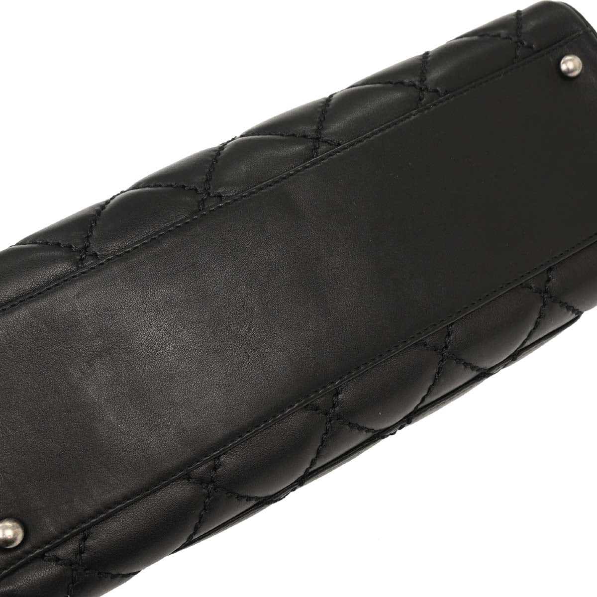 Chanel Black Calfskin Wild Stitch Top Handle Handbag - Image 3