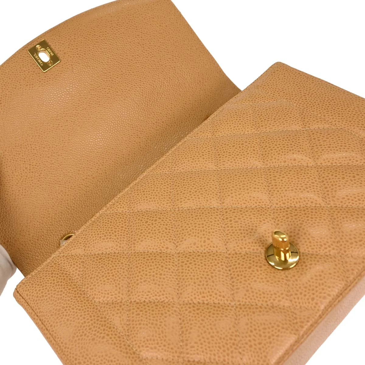 Chanel 1994-1996 Beige Caviar Medium Diana Shoulder Bag - Image 6