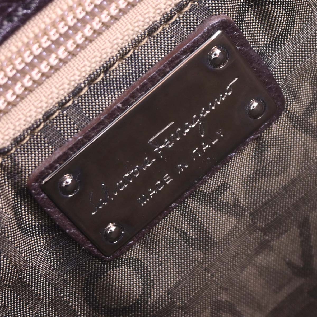 Salvatore Ferragamo Brown Handbag - Image 9
