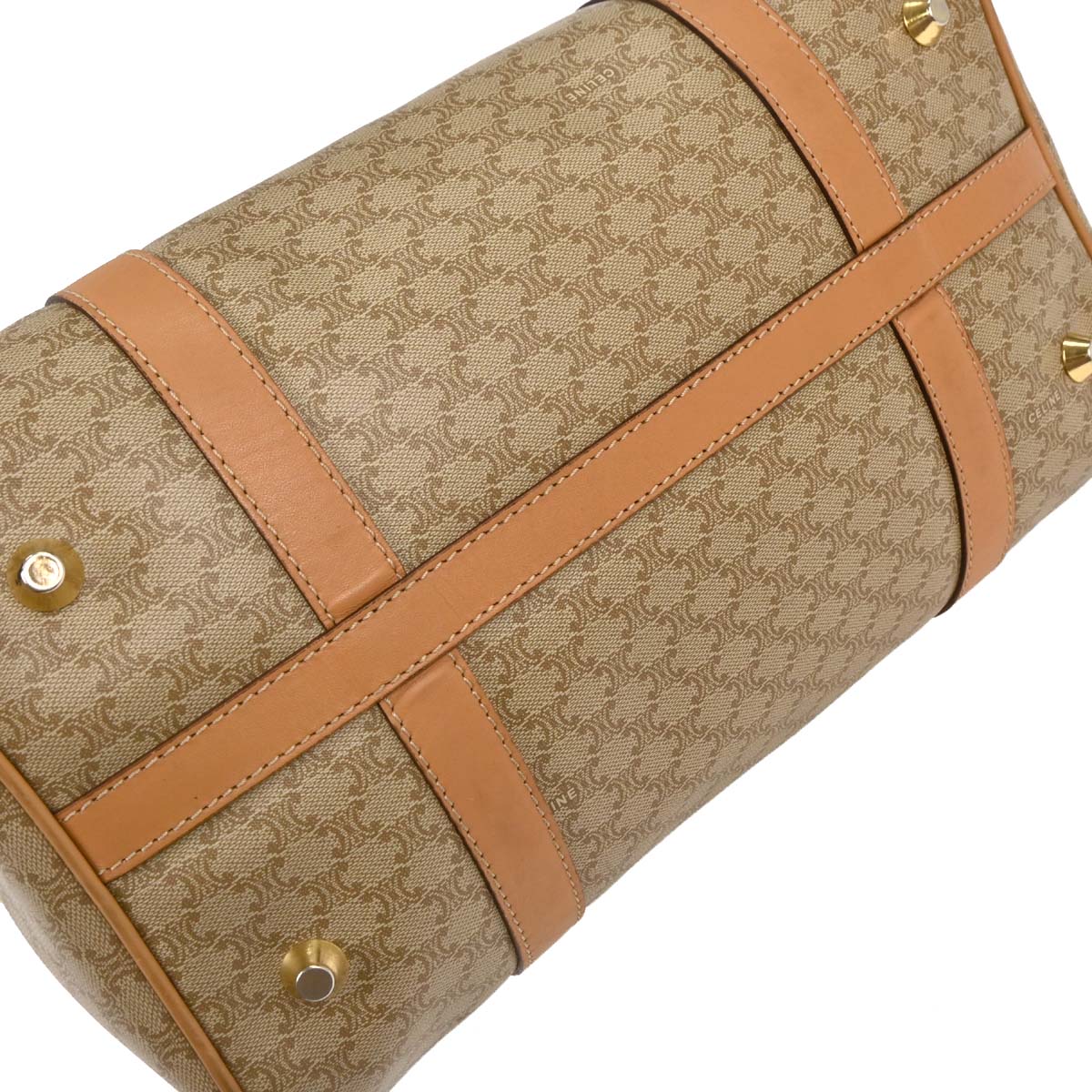 Celine Beige Macadam Duffle Handbag - Image 4