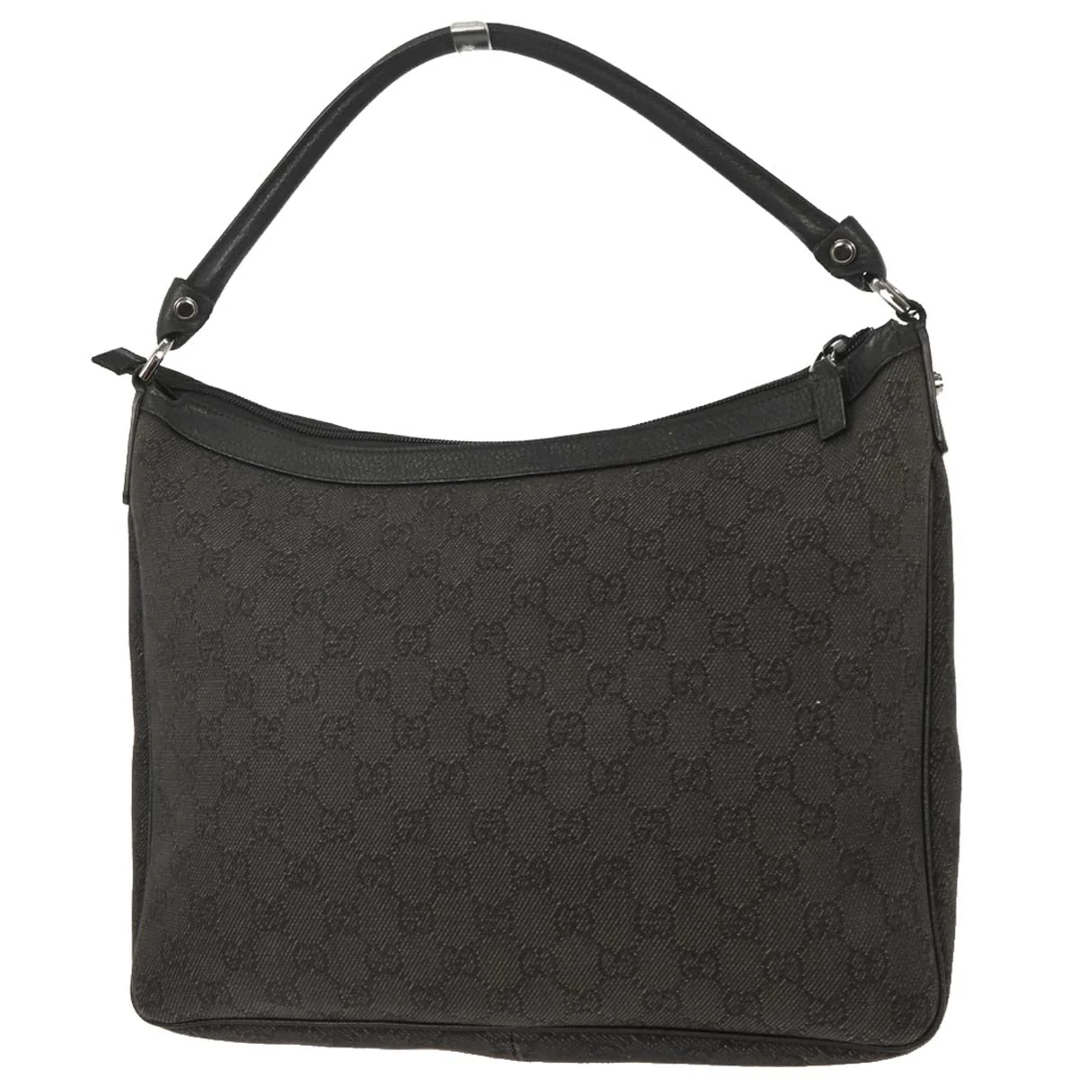 Gucci Dark Gray Black GG Handbag - Image 2