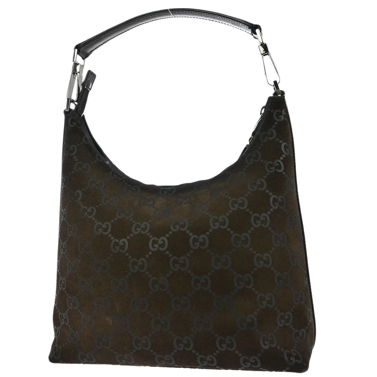 Gucci Brown Suede GG Hobo Handbag - Image 2