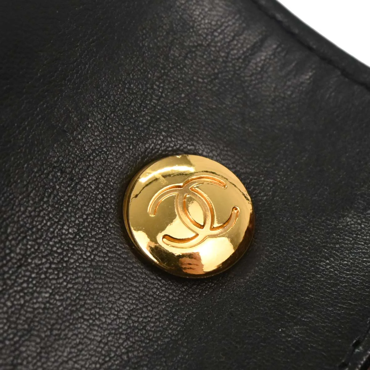 Chanel Black Lambskin Straight Flap Shoulder Bag - Image 14