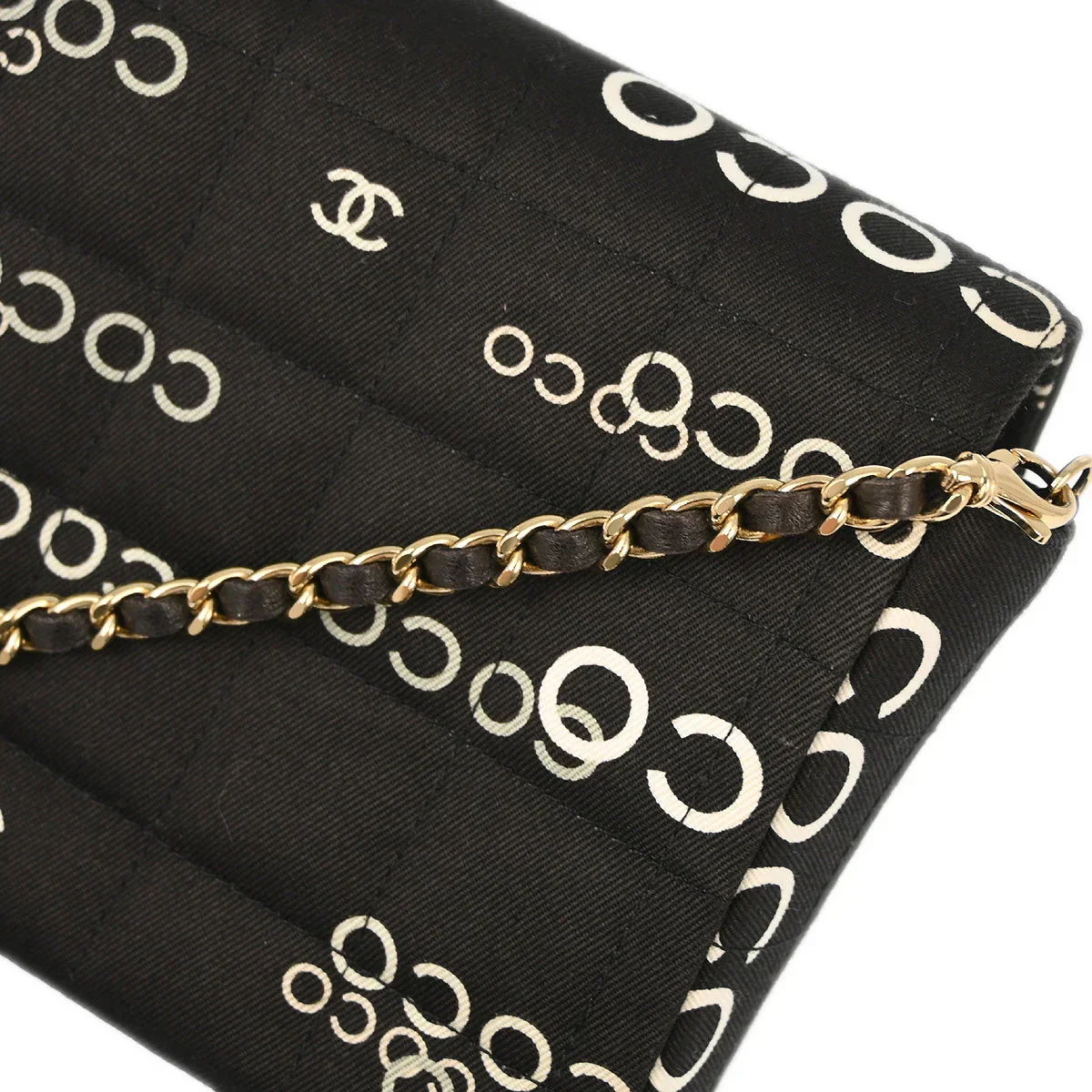 Chanel Black Canvas COCO East West Choco Bar Shoulder Bag - Image 10