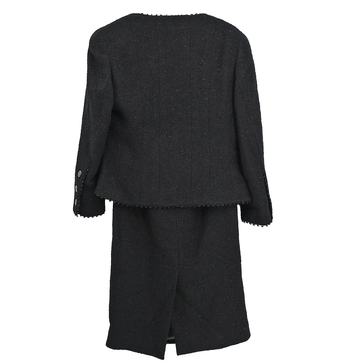 Chanel 1993 Setup Suit Jacket Dress Black #38 - Image 2