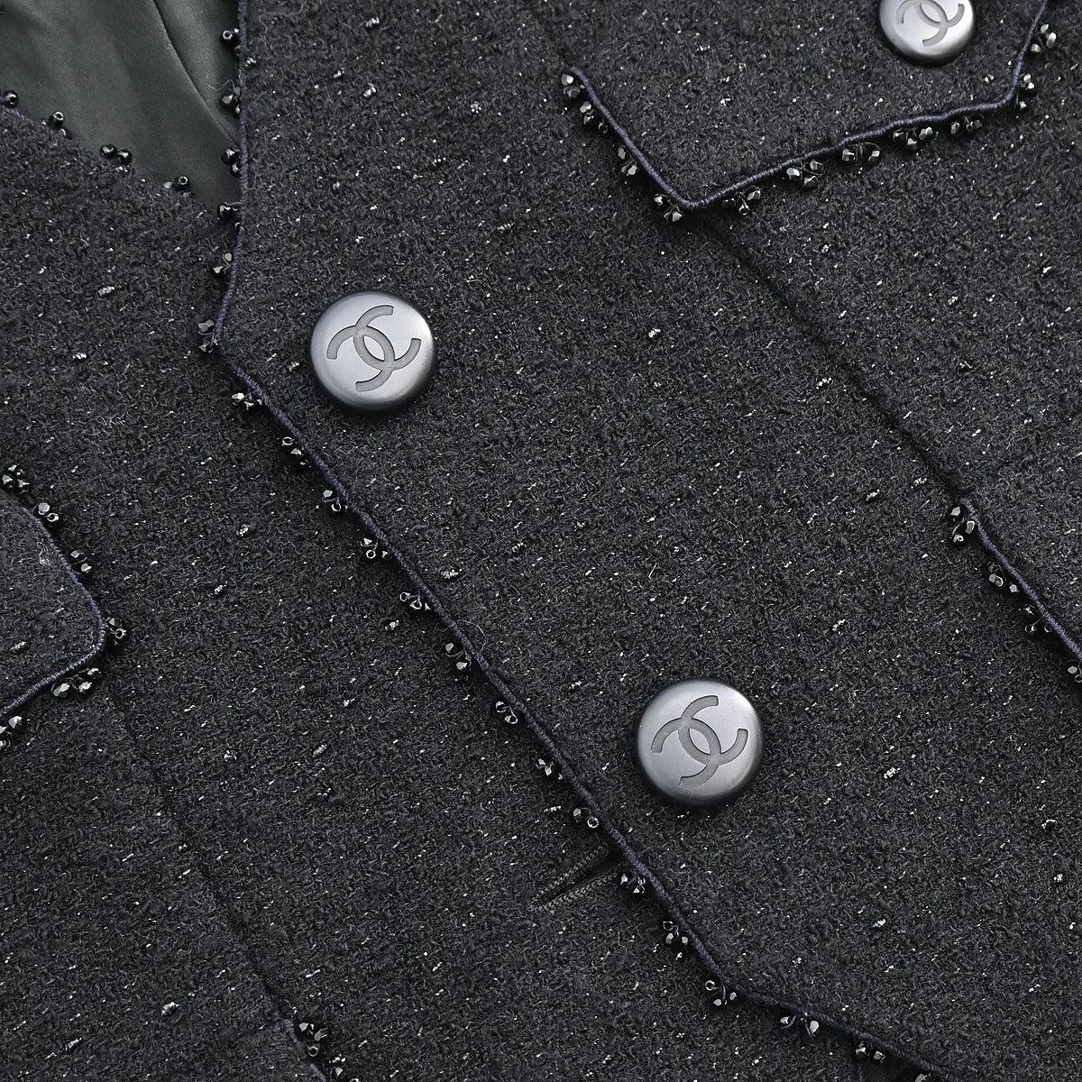 Chanel 1993 Setup Suit Jacket Dress Black #38 - Image 6