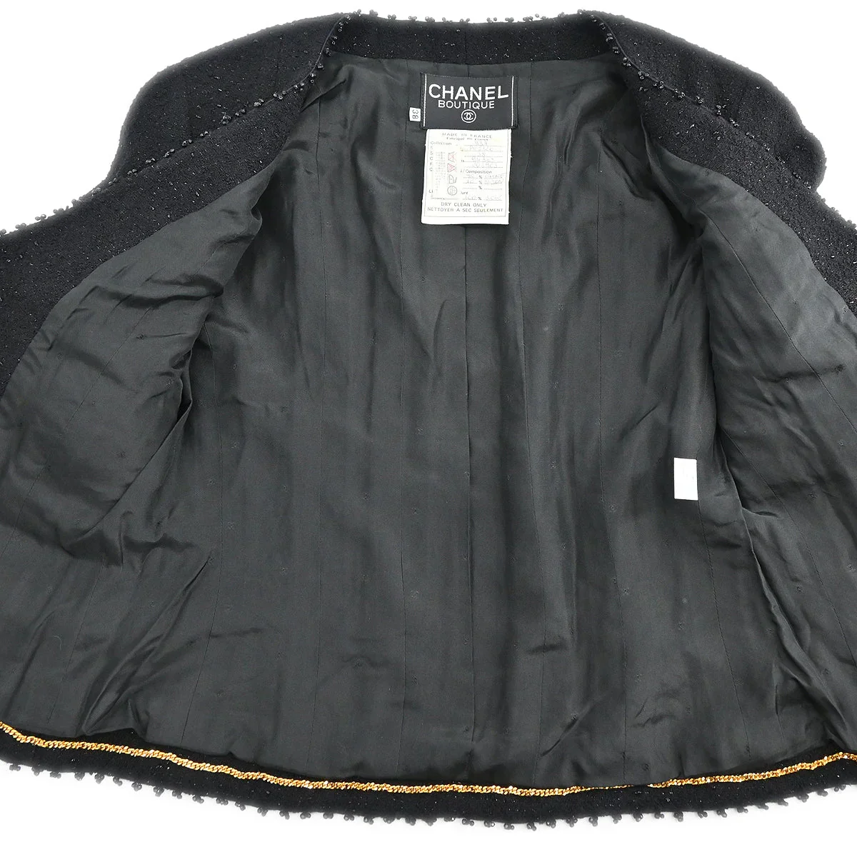 Chanel 1993 Setup Suit Jacket Dress Black #38 - Image 8