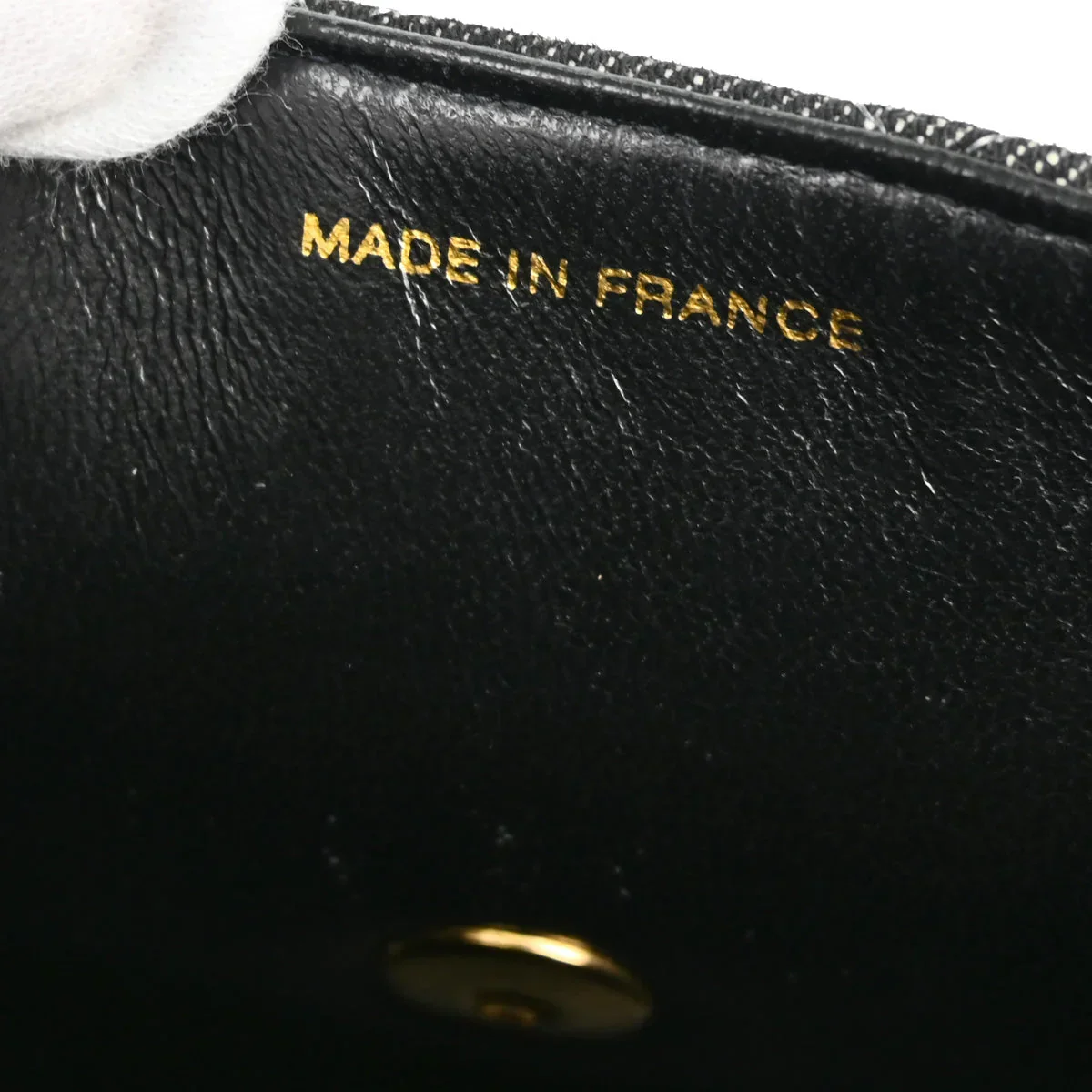 Chanel 1997-1999 Black Denim Mini Classic Square Flap Shoulder Bag 17 - Image 9