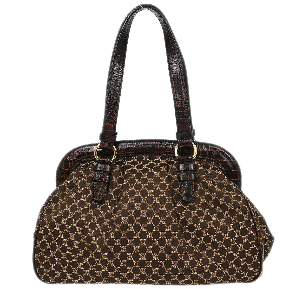 Celine Brown Macadam Handbag - Image 2