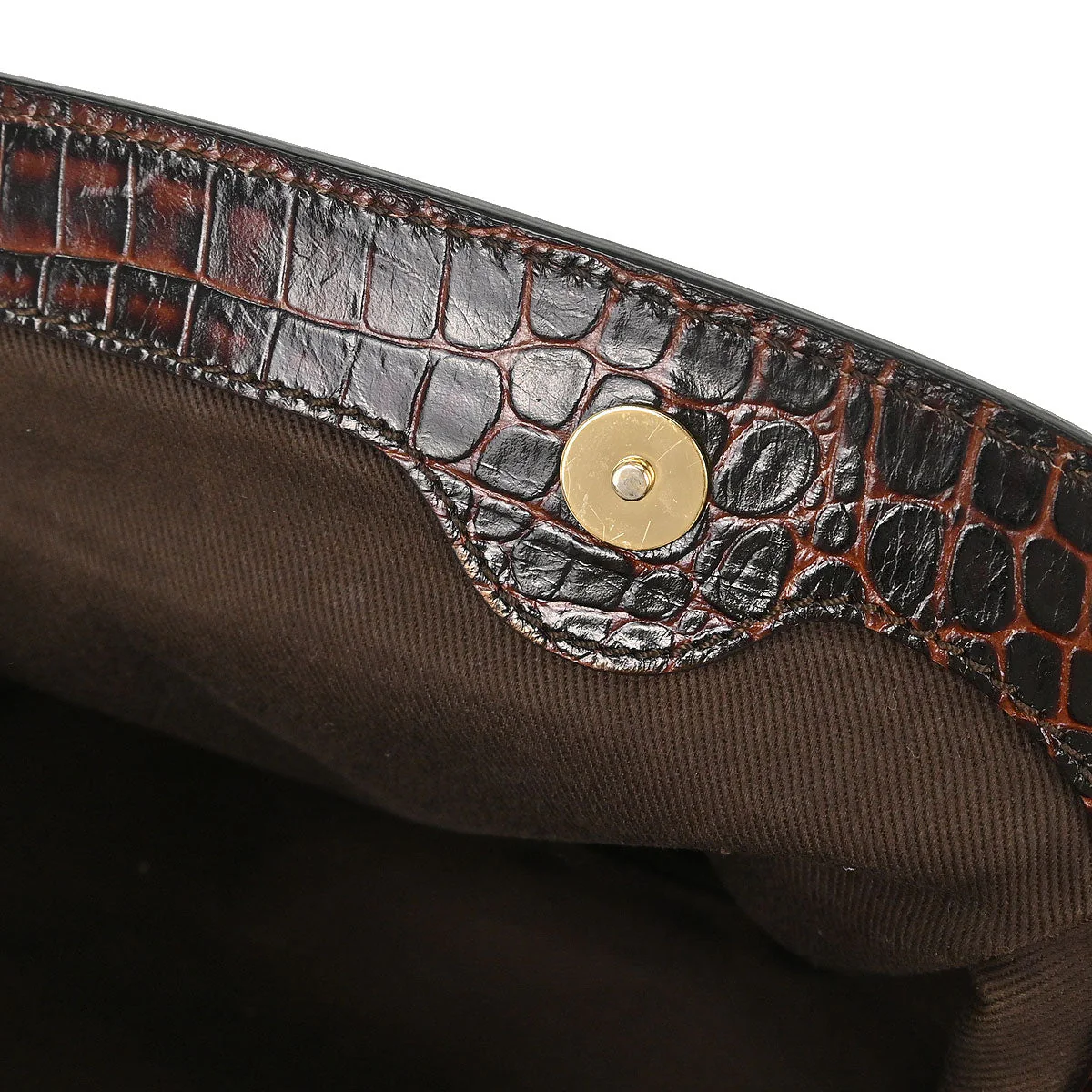 Celine Brown Macadam Handbag - Image 9