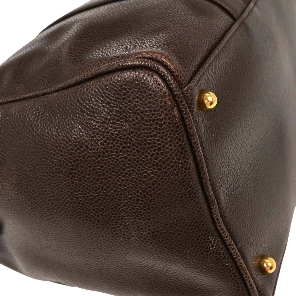Chanel 1994-1996 Brown Caviar 2way Shoulder Handbag - Image 5