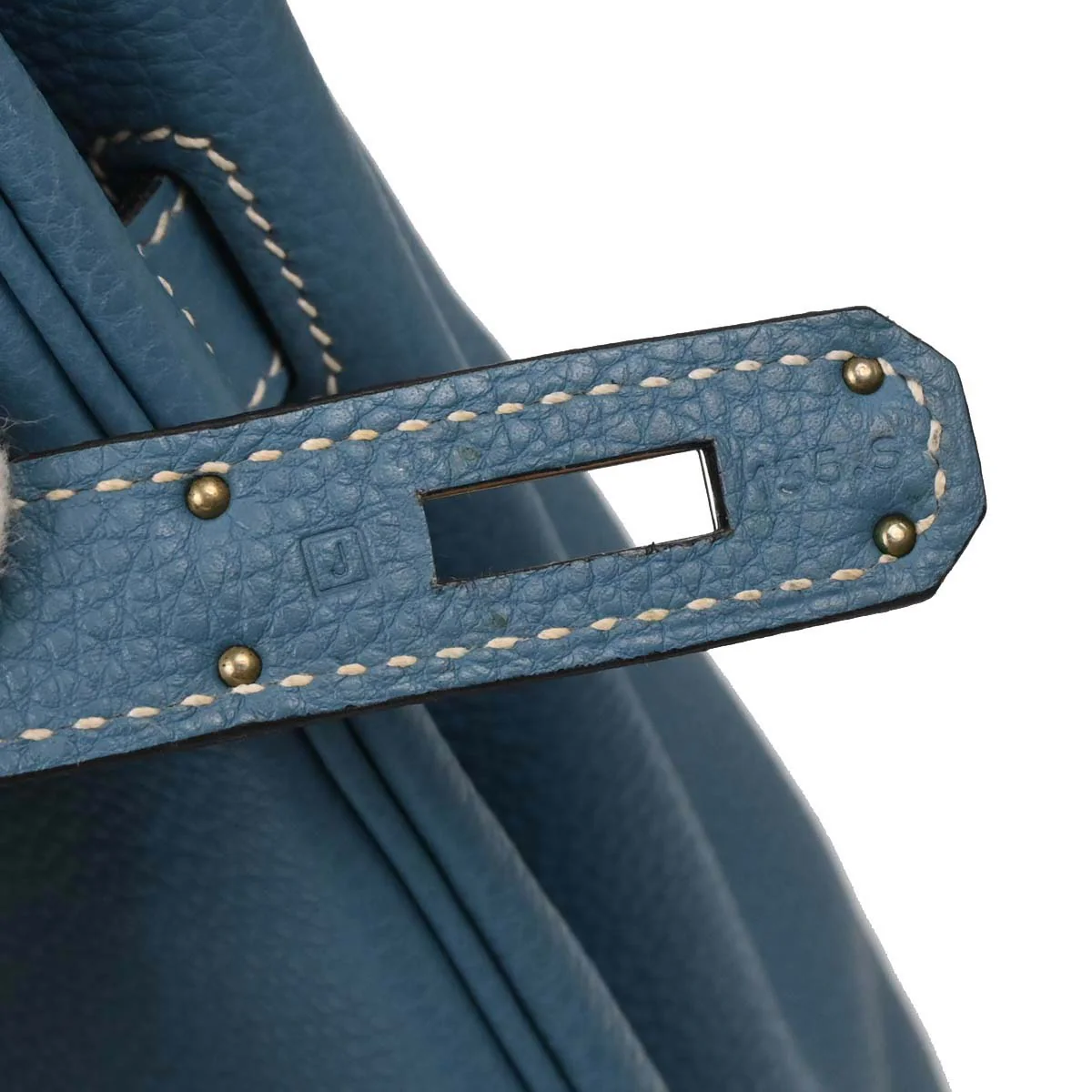 Hermes Blue Jean Togo Kelly 32 Retourne 2way Shoulder Handbag - Image 10
