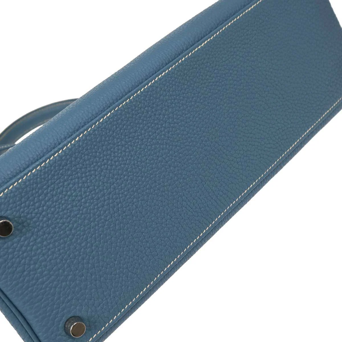 Hermes Blue Jean Togo Kelly 32 Retourne 2way Shoulder Handbag - Image 5