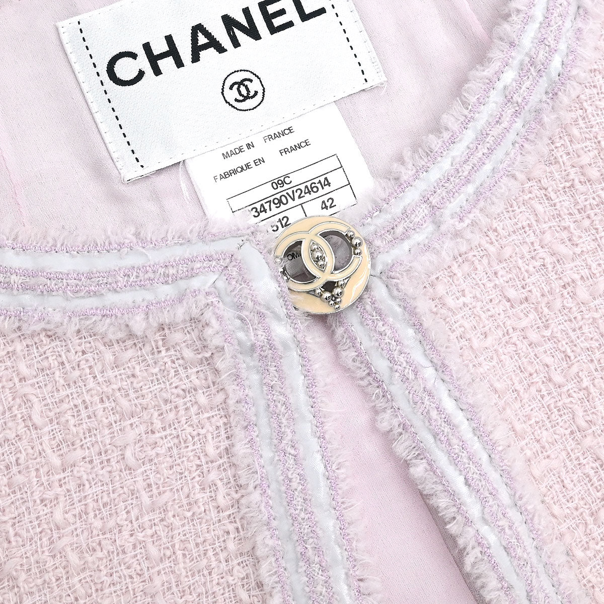 Chanel Collarless Jacket Pink 09C #42 - Image 6