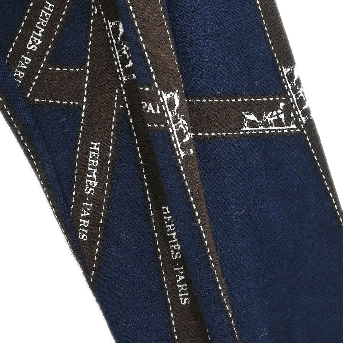 Hermes Long Sleeve T-shirt Top Navy #S - Image 4