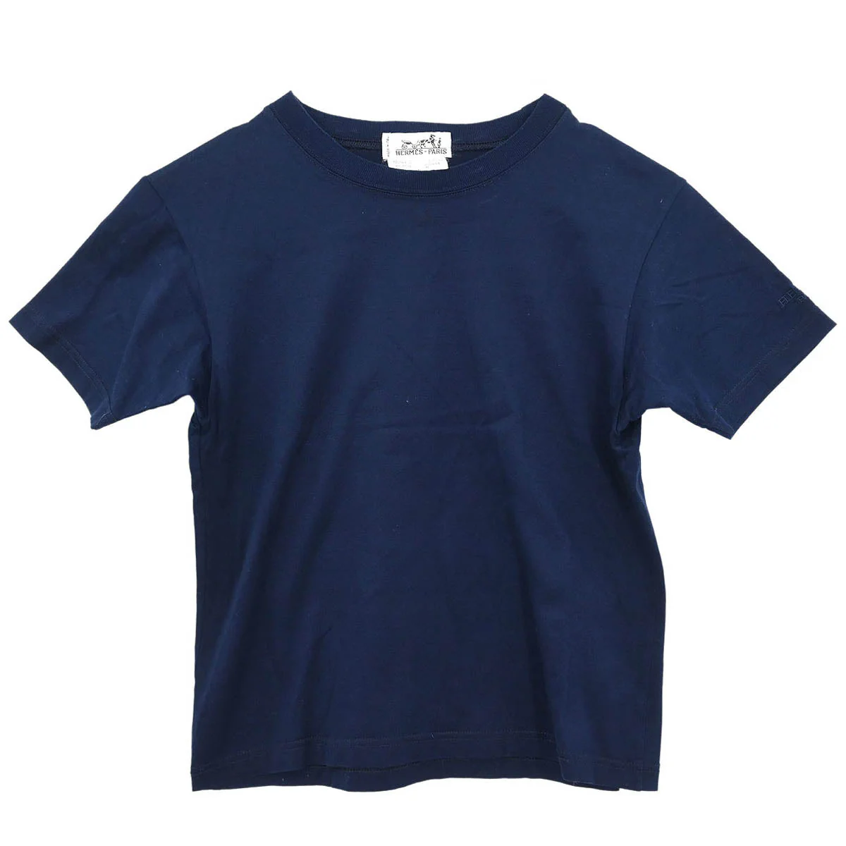 Hermes Short Sleeve T-shirt Top Navy #S