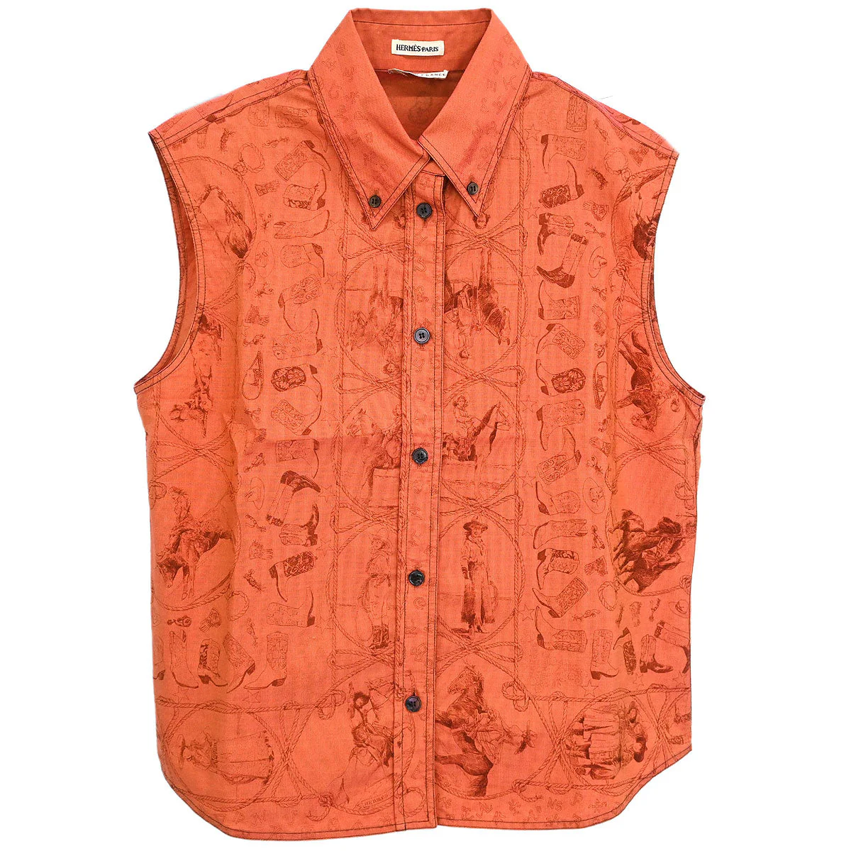 Hermes Sleeveless Top Orange #38