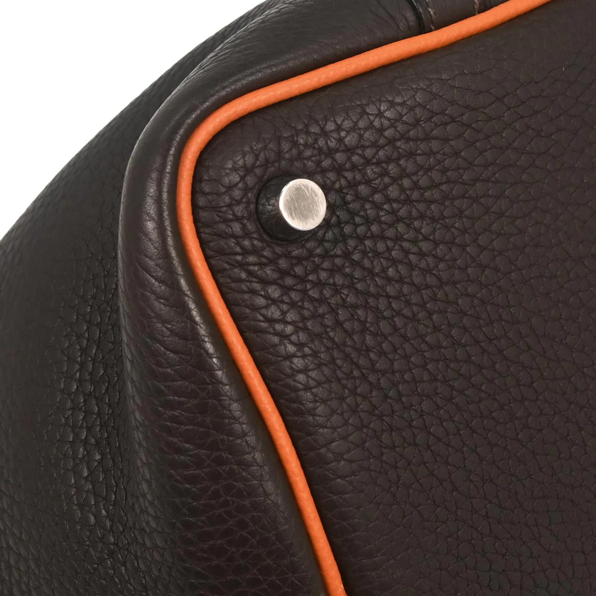 Hermes Ebene Orange Taurillon Clemence Epsom Picotin 18 PM Handbag - Image 3