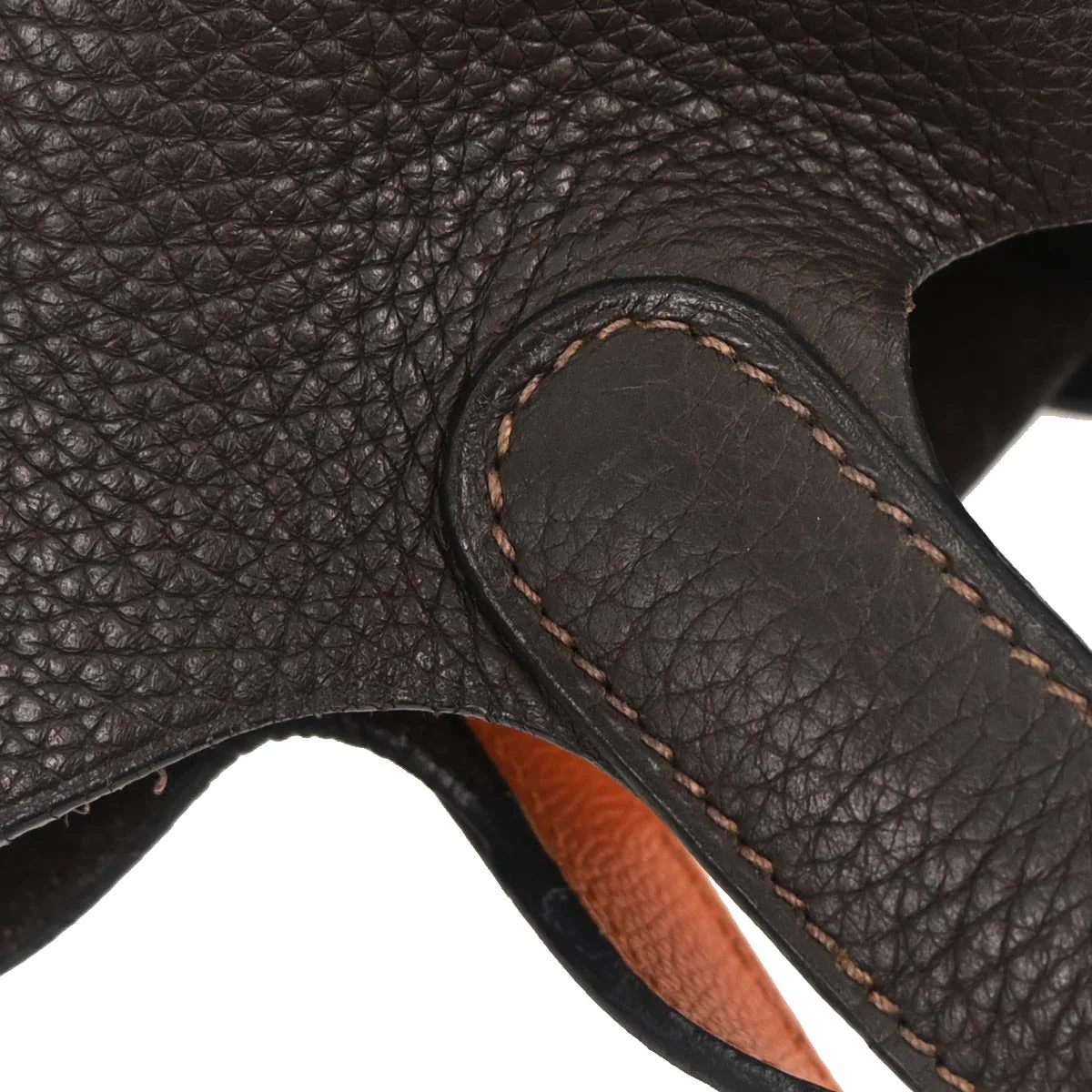 Hermes Ebene Orange Taurillon Clemence Epsom Picotin 18 PM Handbag - Image 6