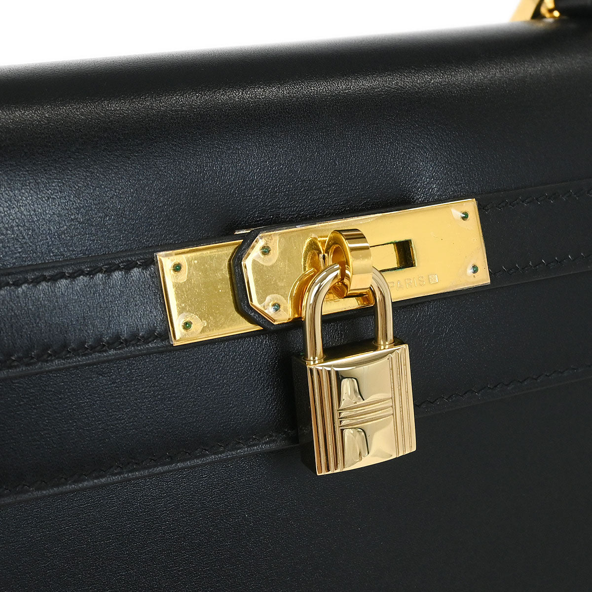 Hermes Black Box Calf Kelly 35 Sellier 2way Shoulder Handbag - Image 5
