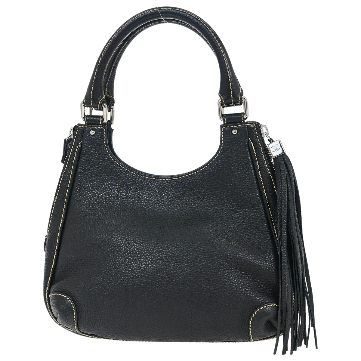 Chanel 2003-2004 Black Calfskin Handbag - Image 2