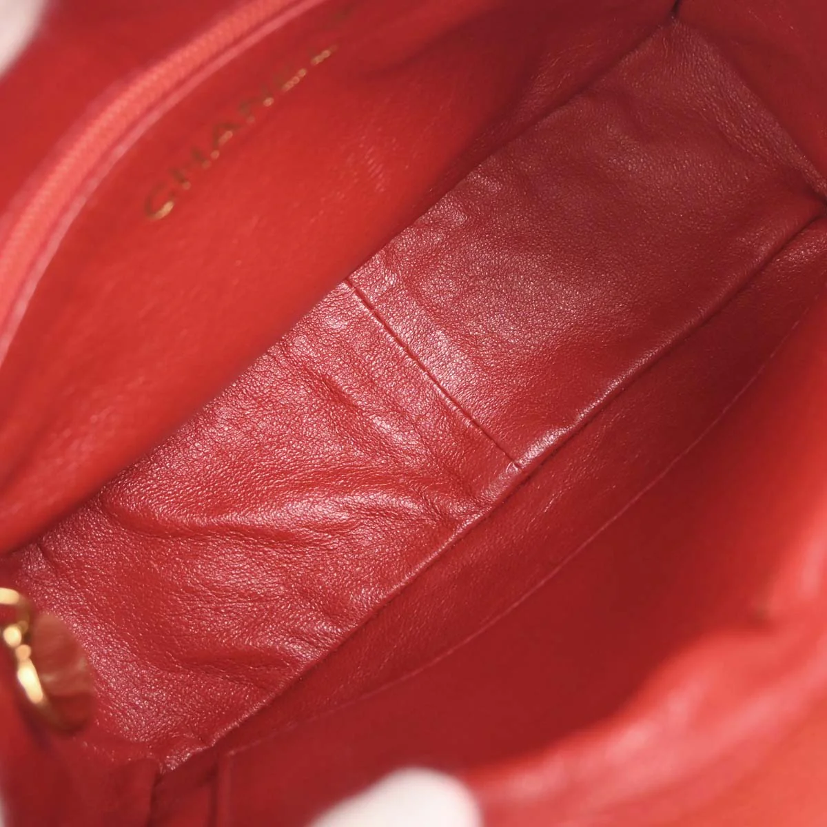 Chanel 1991-1994 Red Caviar Shoulder Bag - Image 8