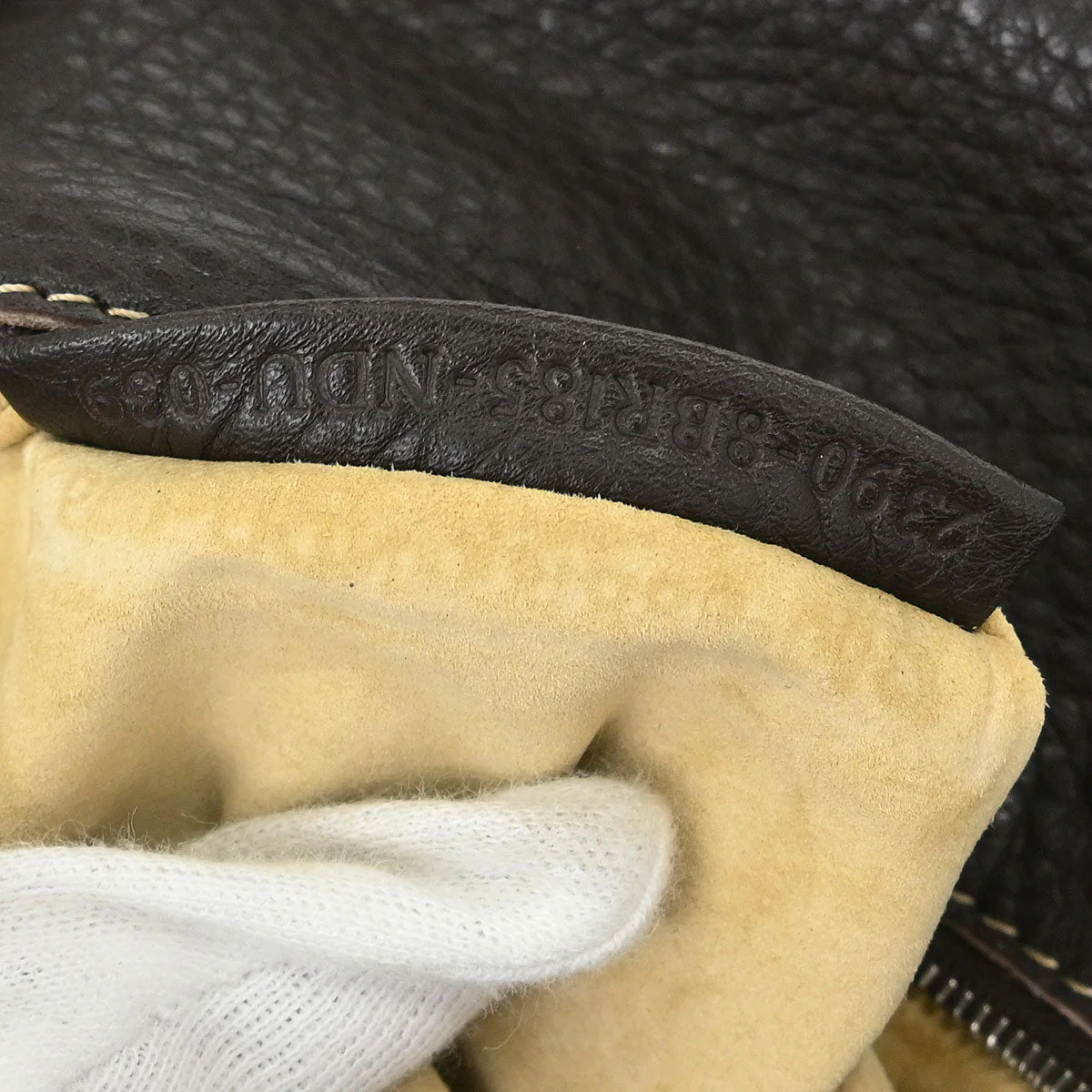 Fendi Dark Brown Leather Stitch Handbag - Image 9
