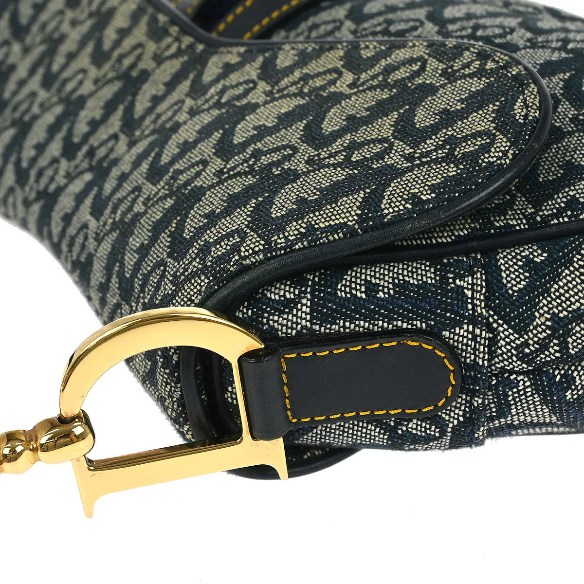 Christian Dior Navy Trotter Saddle Handbag - Image 3