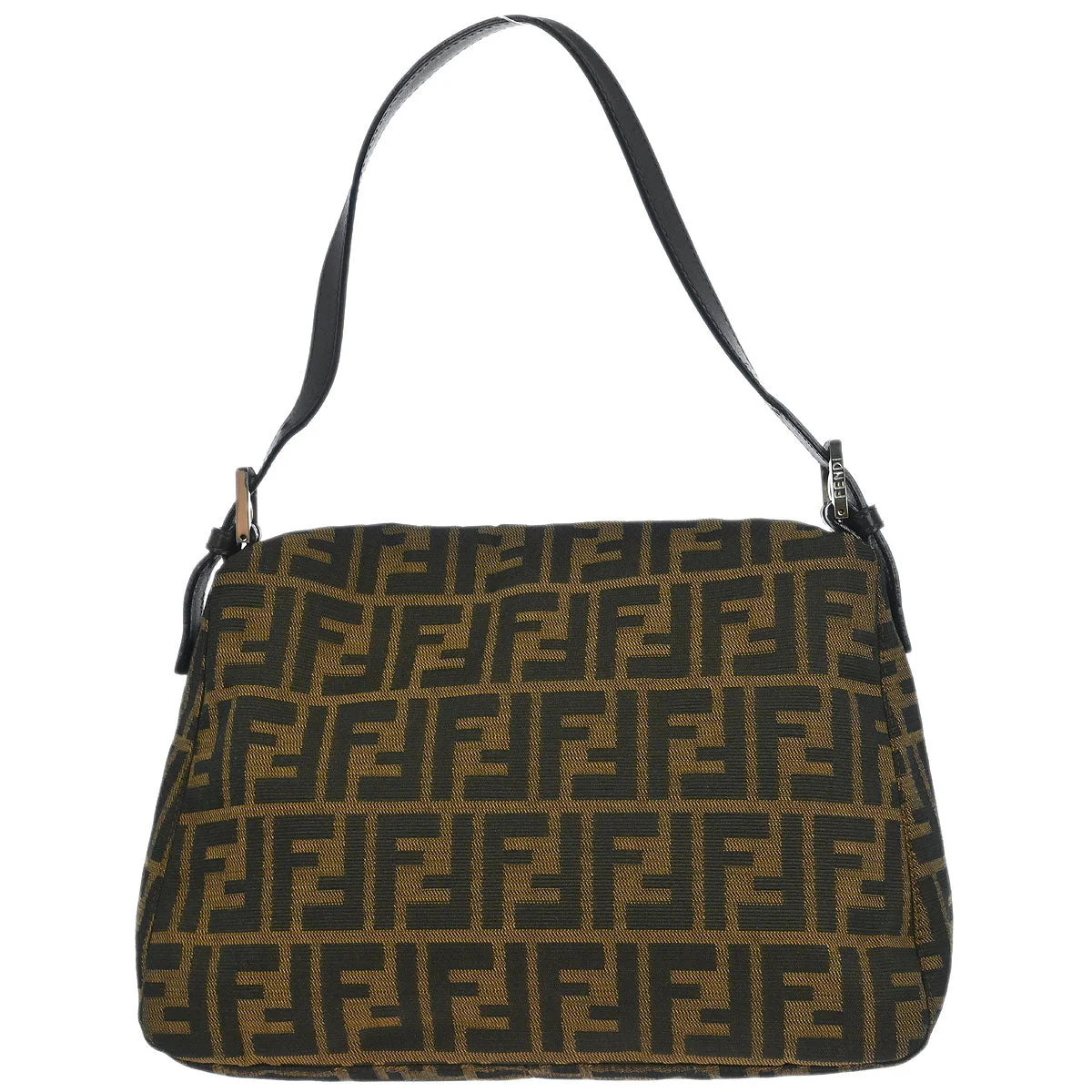 Fendi Brown Canvas Zucca Mamma Baguette Handbag - Image 2