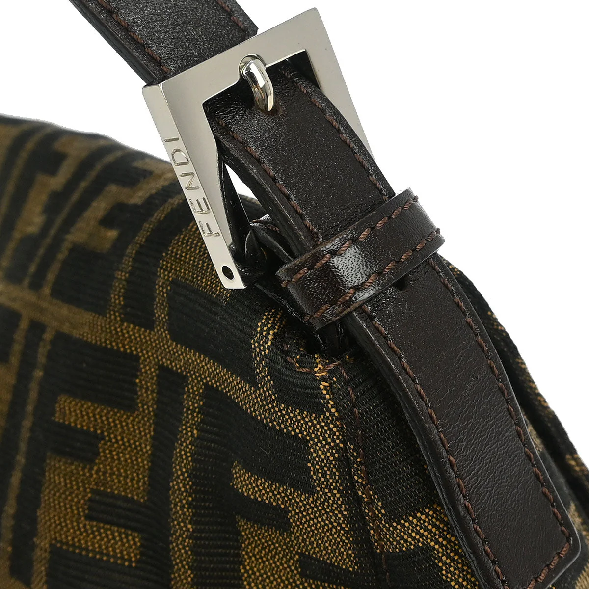 Fendi Brown Canvas Zucca Mamma Baguette Handbag - Image 5