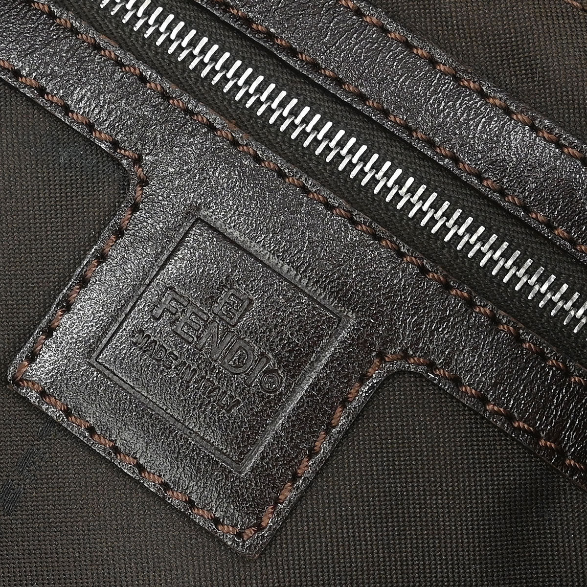 Fendi Brown Canvas Zucca Mamma Baguette Handbag - Image 9