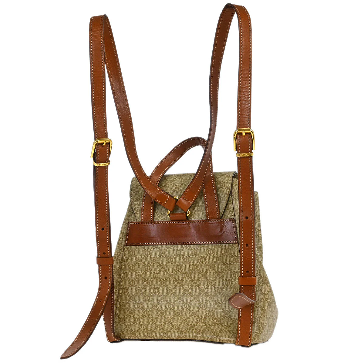 Celine Beige Macadam Backpack - Image 2