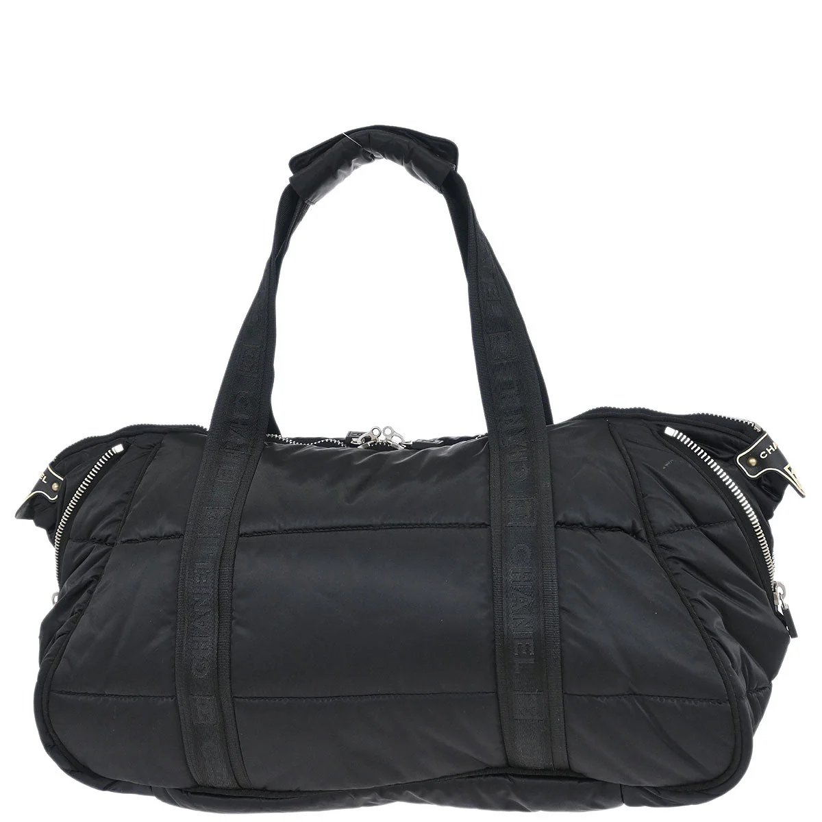 Chanel 2005-2006 Black Nylon Sport Line Gym Bag - Image 2