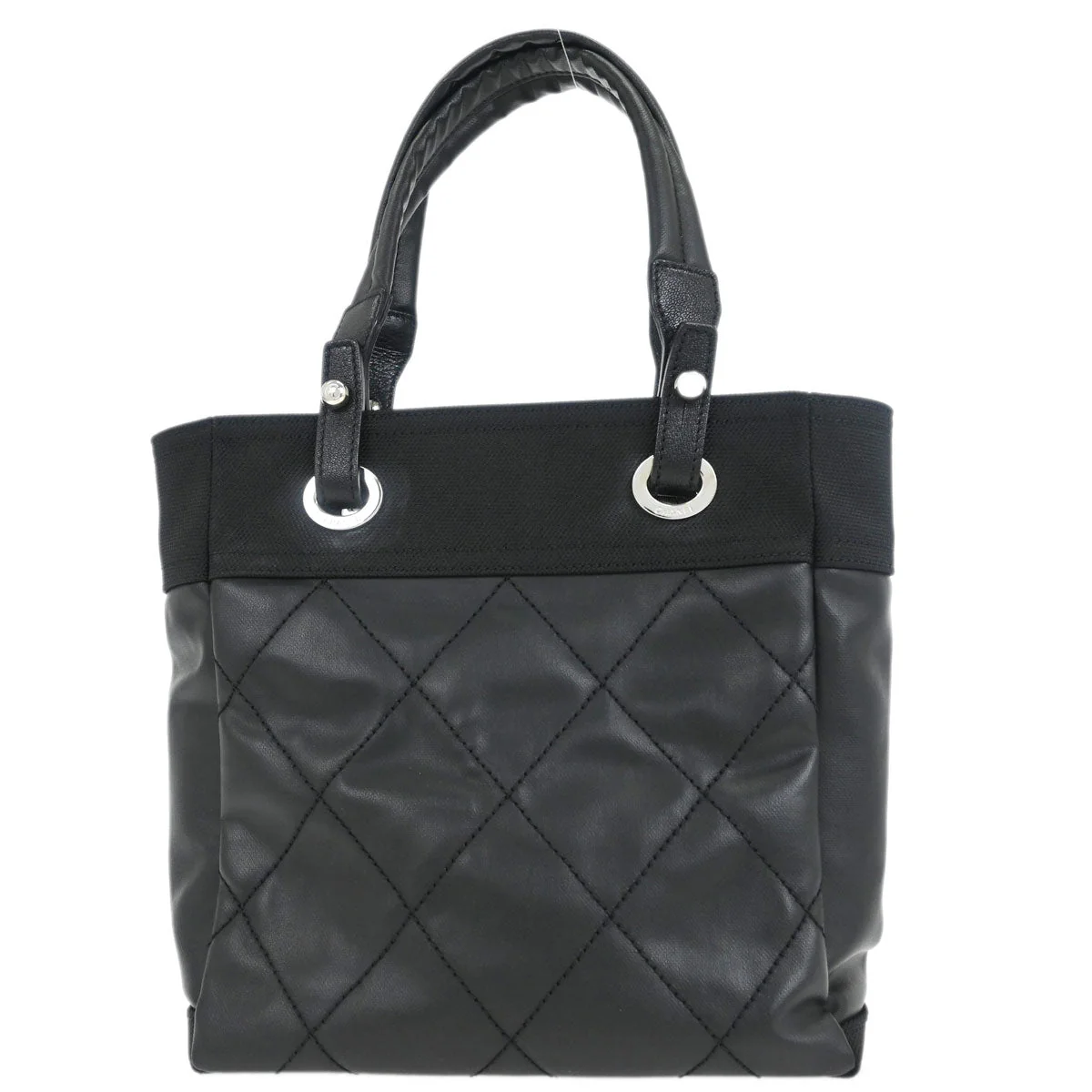 Chanel 2008-2009 Black Calfskin Paris-Biarritz Tote PM Tote Handbag - Image 2